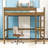 Twin Wooden Loft Bed With Built-In-Desk