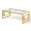 Rectangle rectangulaire avec plateau en verre et cadre en métal-263155262