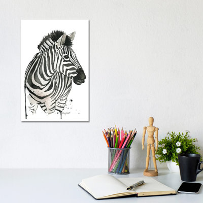 Zebra 1 Piece Wrapped Canvas Wall Art