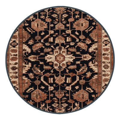 Machine Washable Persian Brown Area Rug