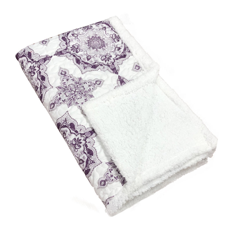 Austin Plain Weave / Muslin Throw Blanket, Dustin Purple