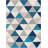 Rubino Modern Geometric Blue/Gray Easy to Clean Area Rug-2090536513