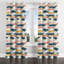 Panneaux de rideaux Modern - rideau à œillets Ikat Blue Horizon - 1 panneau-186996544-186996549