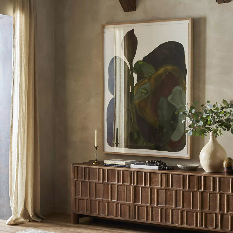 Golden Era Painting by Molly Franken, White Oak Floater Framed, 72" H x 52.5" W x 2" D, No