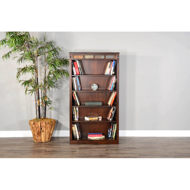 Lanaria Bookcase, Dark Chocolate, 60"H x 32"W x 13"D