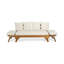 Lit de jour extensible avec coussins, canapé d'extérieur en bois d'acacia avec accoudoirs réglables, canapé convertible d'extérieur avec coussins et coussins amovibles pour patio, porche, bord de piscine-1842786394-1842786390