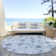 Machine Washable Indoor/Outdoor Christmas Snowflake Xhevrie Sky Rug