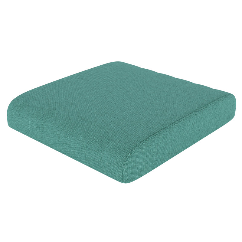 Sunbrella® Outdoor Ottoman Cushion, 4" H x 22" W x 20" D, Cast Breeze Sunbrella® Plainweave