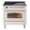 Cuisinière à induction 36 pouces avec 6 éléments à induction ILVE Nostalgie II Series (porte en verre)