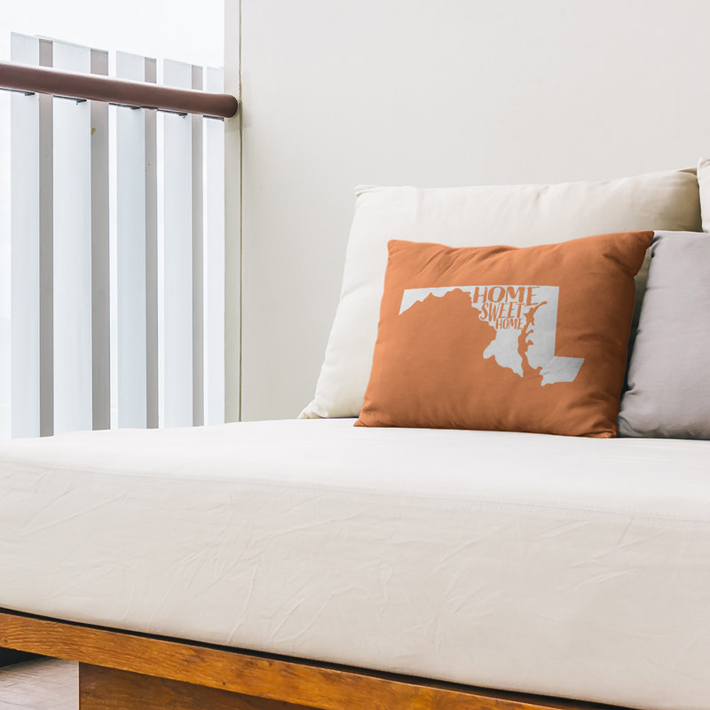 Coussin lombaire intérieur/extérieur doux pour la maison, Maryland, Orange