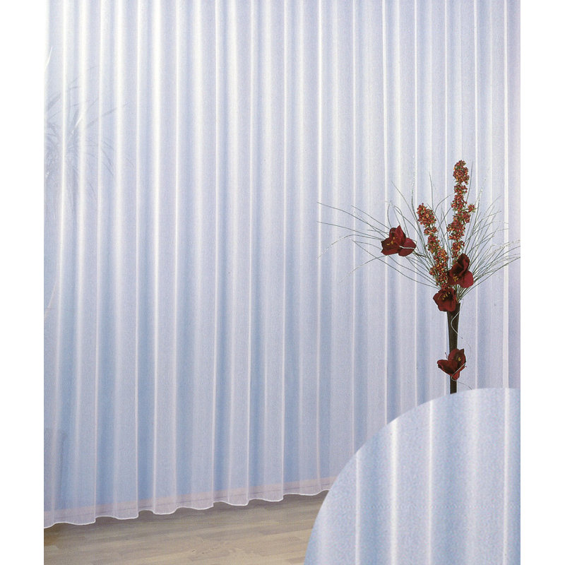 Burr Polyester Semi Sheer Pinch Pleat Curtain Panel, Width 900 x Drop 150 cm