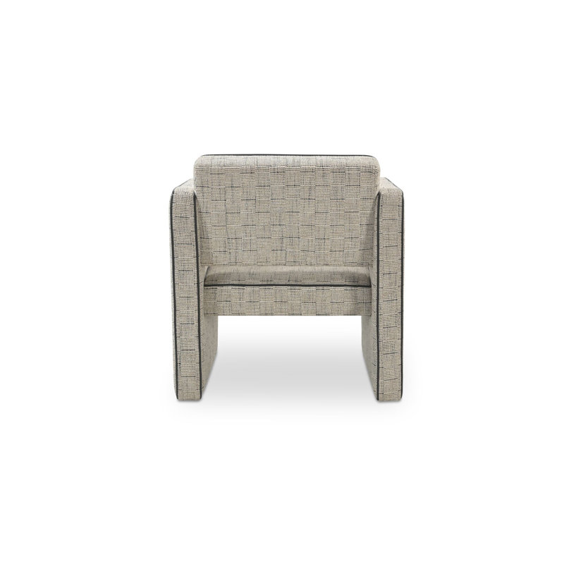 Harris Accent Chair Black And Beige Weave, Black And Beige Weave