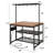 Kitchen Island with Storage and Power Outlets, 47-Inch Bakers Rack Prep Table with 3-Tier Shelves and 5 Hooks