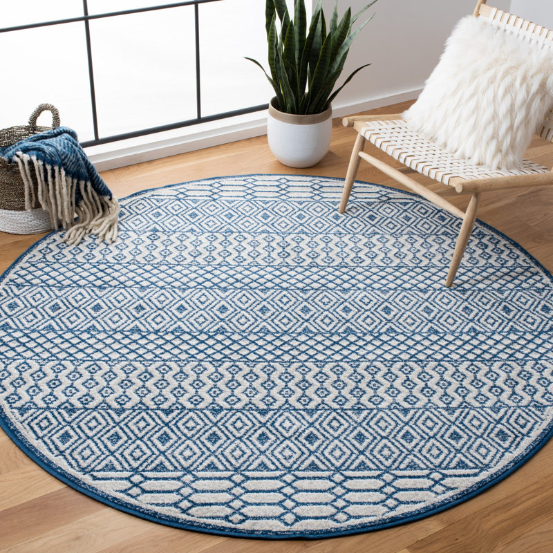 Belmont Performance Geometric Rug, Round 6'7"