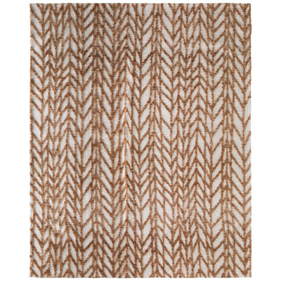 Tapis brun à chevrons modernes Gunderson