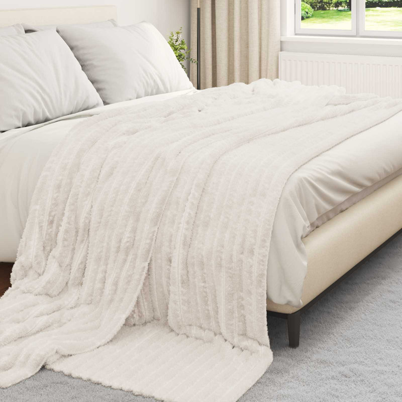 5.1-42 Throw Blanket, Cream, 240cm x 220cm