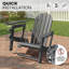Chaise Adirondack d'extérieur en PEHD avec porte-gobelet et assemblage sans outil-2052239740-2061500891