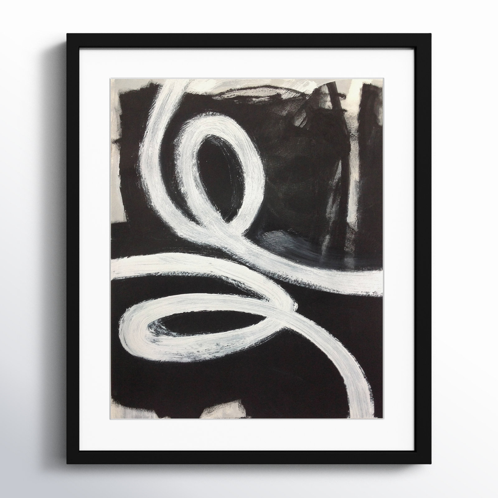 Ansonia Swirly Swirls I by , 25.5" H x 21.5" W x 2" D, Black Box Framed, Yes