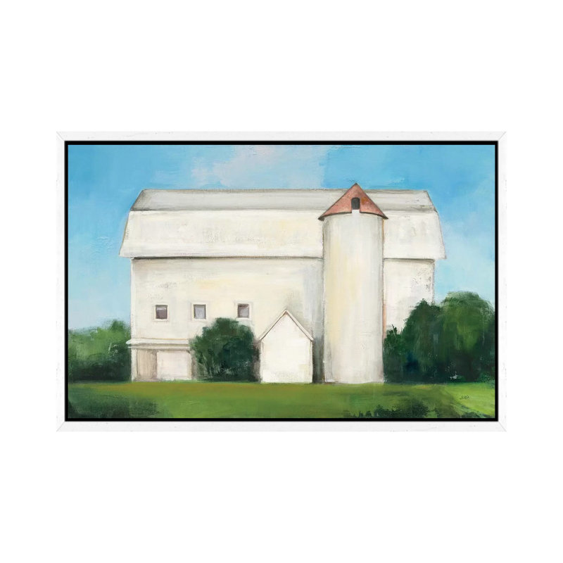 On the Farm 1 Piece Painting on Canvas, 101.6cm H x 152.4cm W x 3.81cm D, White Framed