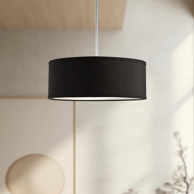 Gregory 3 - Light Pendant, Black, 6" H x 15.375" W x 15.375" D