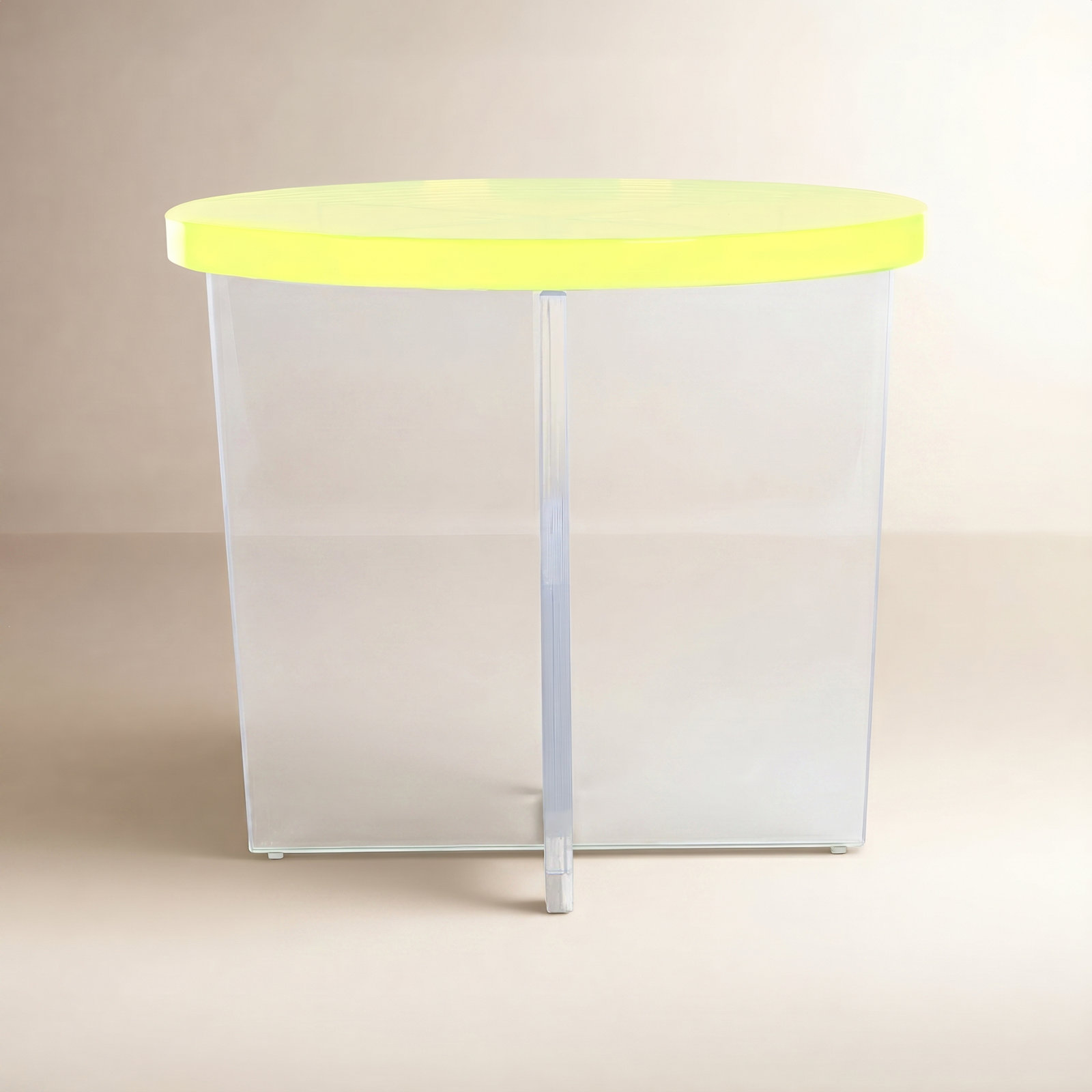 Edwards End Table, Neon Yellow