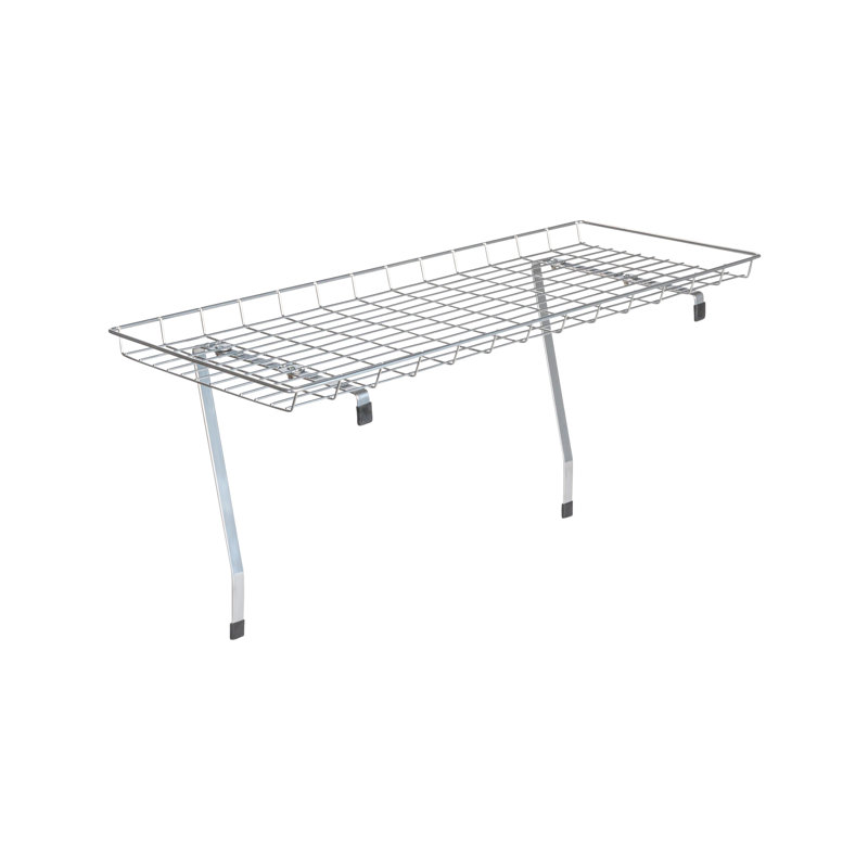 Tablette de rangement au-dessus de la laveuse arrière pour organiser et ranger les fournitures de salle de lavage, argent