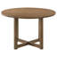 Ensemble de table ronde et 4 chaises Billie, brun noyer et beige
