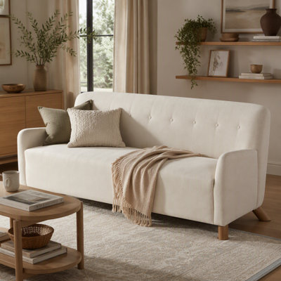 Upholstered 79.9 " Linen Loveseat