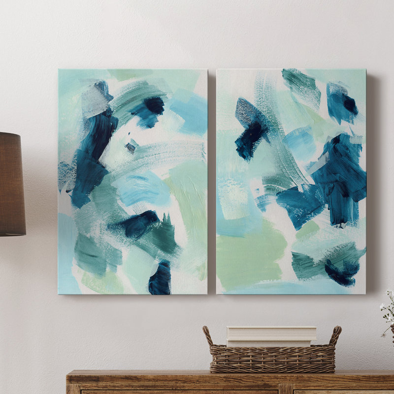 Toile tendue I-Premium Gallery Teal Composition - Prêt à accrocher
