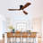 Hot Sales Ceiling Fan With Lights 52 Inch Flush Mount Ceiling Fan With Remote Control, Wood Blades Modern Outdoor Ceiling Fans For Bedroom/Farmhouse/Patio/Indoor, Quiet DC Motor