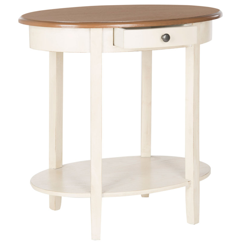Table de bout avec rangement Bianca, Orge / chêne