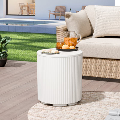Glasflength 16.65''outdoor Cooler Side Table - 2 In 1, Portable Ice Bucket Cooler Table , Outdoor Side Table, Patio Table, Outdoor Ice Chest Side Table For Parties Picnics Beach