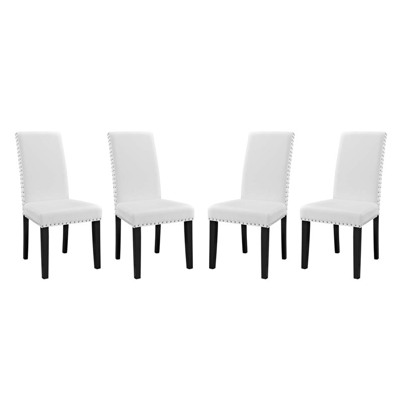 Chaise d'appoint Parcel de Modway, Vinyle, Noir, 4