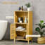Armoire de plancher en bambou pour salle de bain