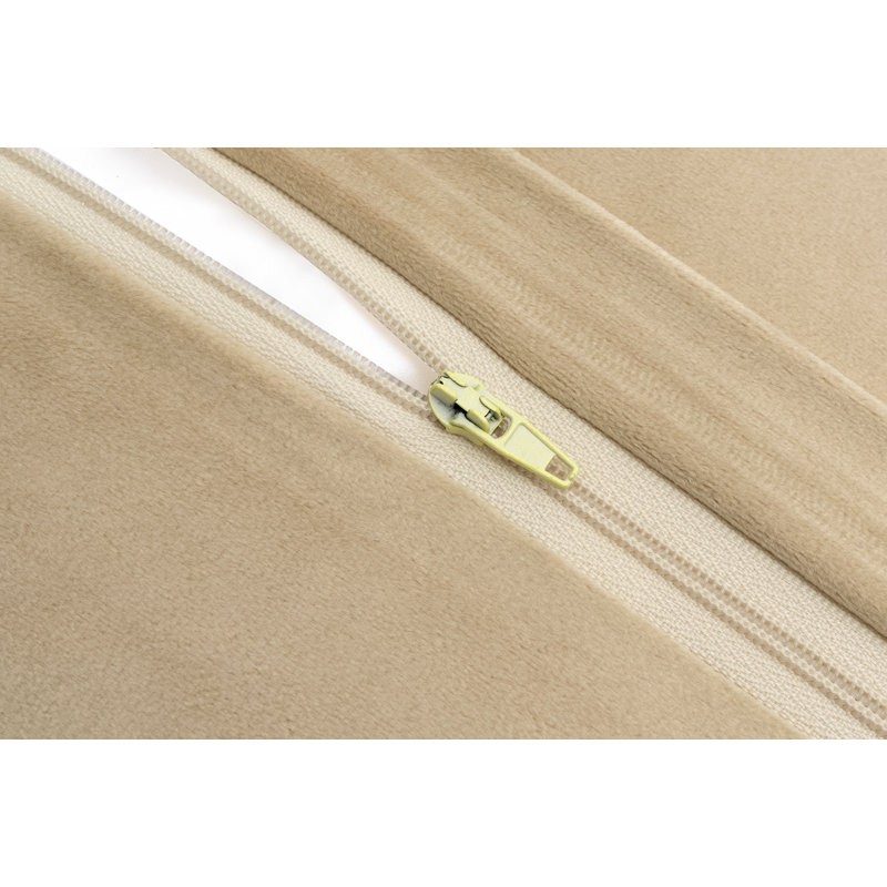 Housse et insert de coussin carré jacquard décoratif avec fil d'argent 19,7 po x 19,7 po, Ivoire