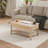Rattan Lift-Top Coffee Table with Hidden Storage & Open Shelf