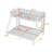 Metal Frame Bunk Bed With Slats And Ladder-378349765-378349766