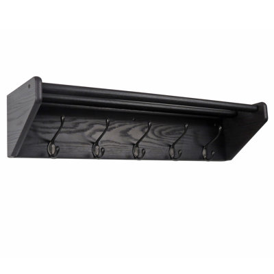 Kwiatkowski Solid Wood Wall 5 - Hook Wall Mounted Coat Rack