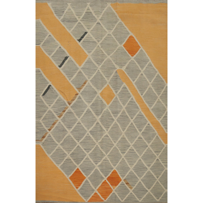 Tapis kilim en laine Trellis