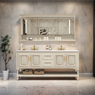 Armoire de salle de bain style campagnard américain