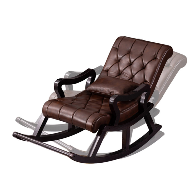 Chaise berçante en cuir Sturdy Home Casual