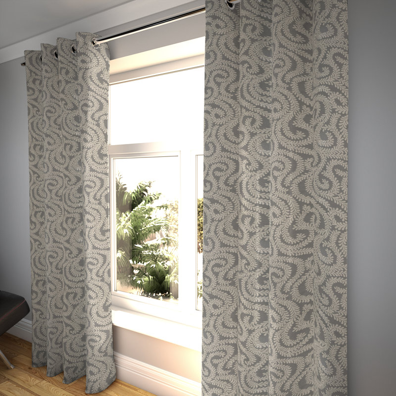 Holoman Blackout Curtain, Width 167 x Drop 228cm, Charcoal Grey