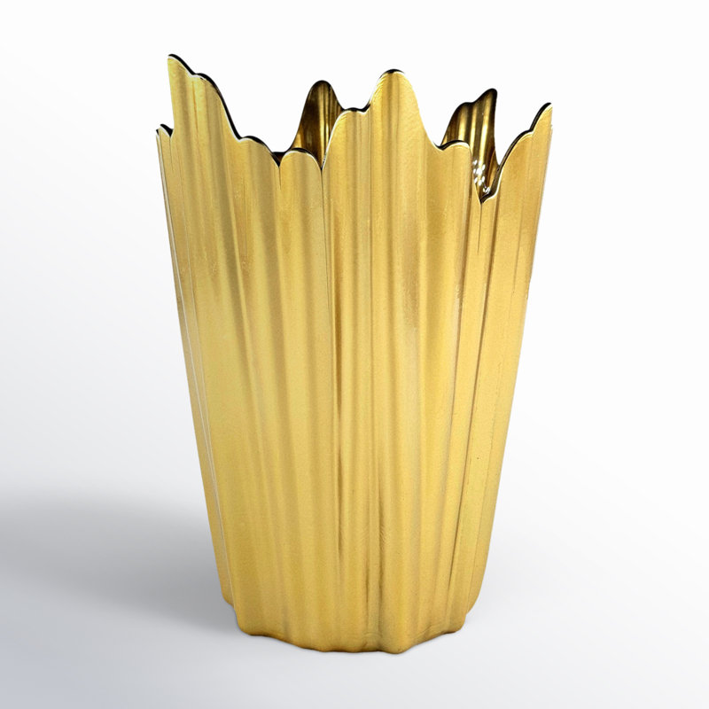 Biehl 8'' Glass Table Vase, Gold