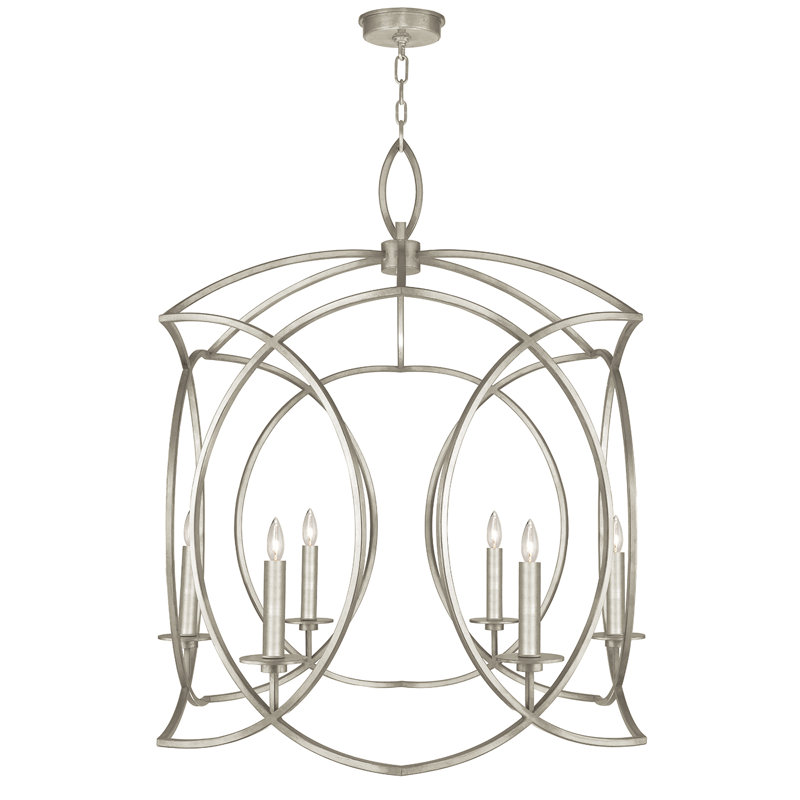 Cienfuegos 6 - Light Geometric Chandelier, Silver