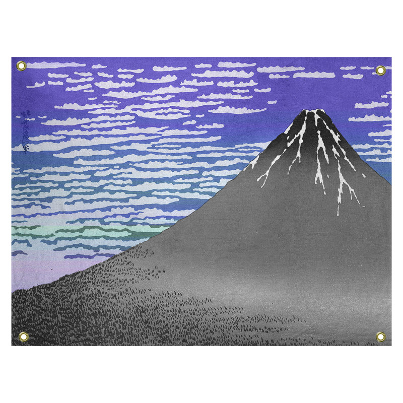 Tapisserie murale matinale fine Wind Clear, H 37,5 po x l 27,5 po, Bleu/gris