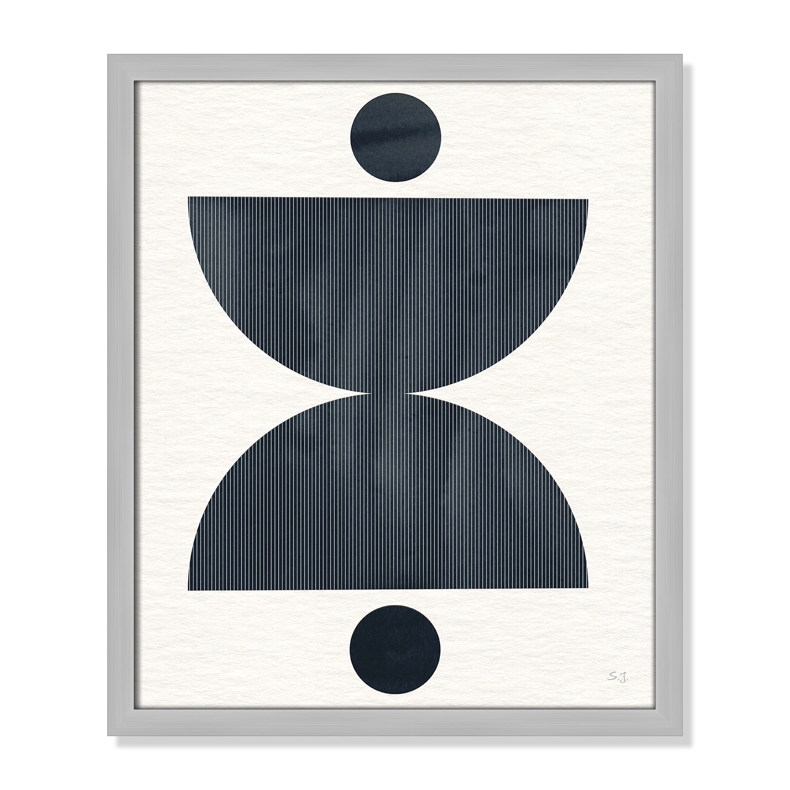 Eclipse II by Susan Jill, Matte Silver Framed, 19" H x 16" W x 0.75" D