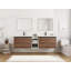Meuble-lavabo mural 72 po avec lavabo de comptoir en résine, 1 tablette de rangement, 4 portes à fermeture douce