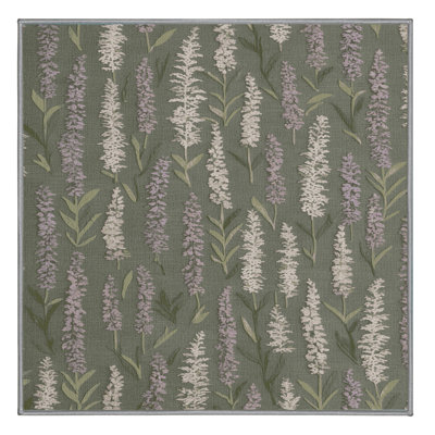 Machine Washable Botanical Brown Area Rug