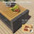 4-Piece All Weather Wicker Outdoor Patio Conversation Set With Gray Cushions And Accacia Wood Table
