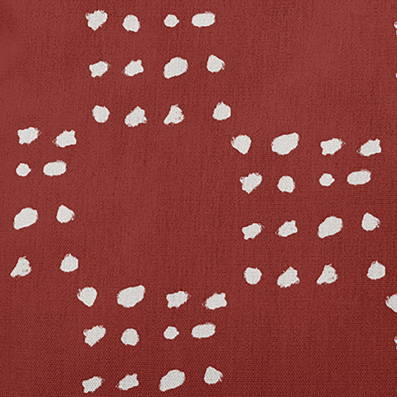 Coussin décoratif à pois, 16 po x 16 po, Érable rouge